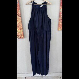 LOFT Navy Halter Jumpsuit – Size XL